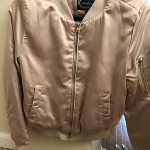 Tan/gold bomber jacket